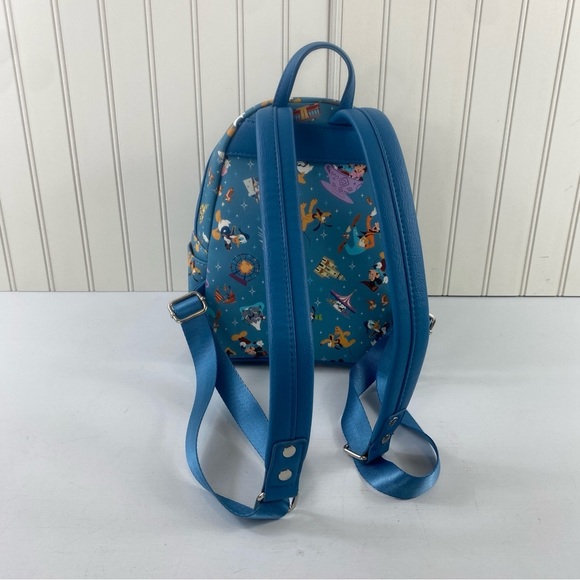 Loungefly Disneyland 2020 Blue Park Life Attraction Icons Mini Backpack - Picture 5 of 8
